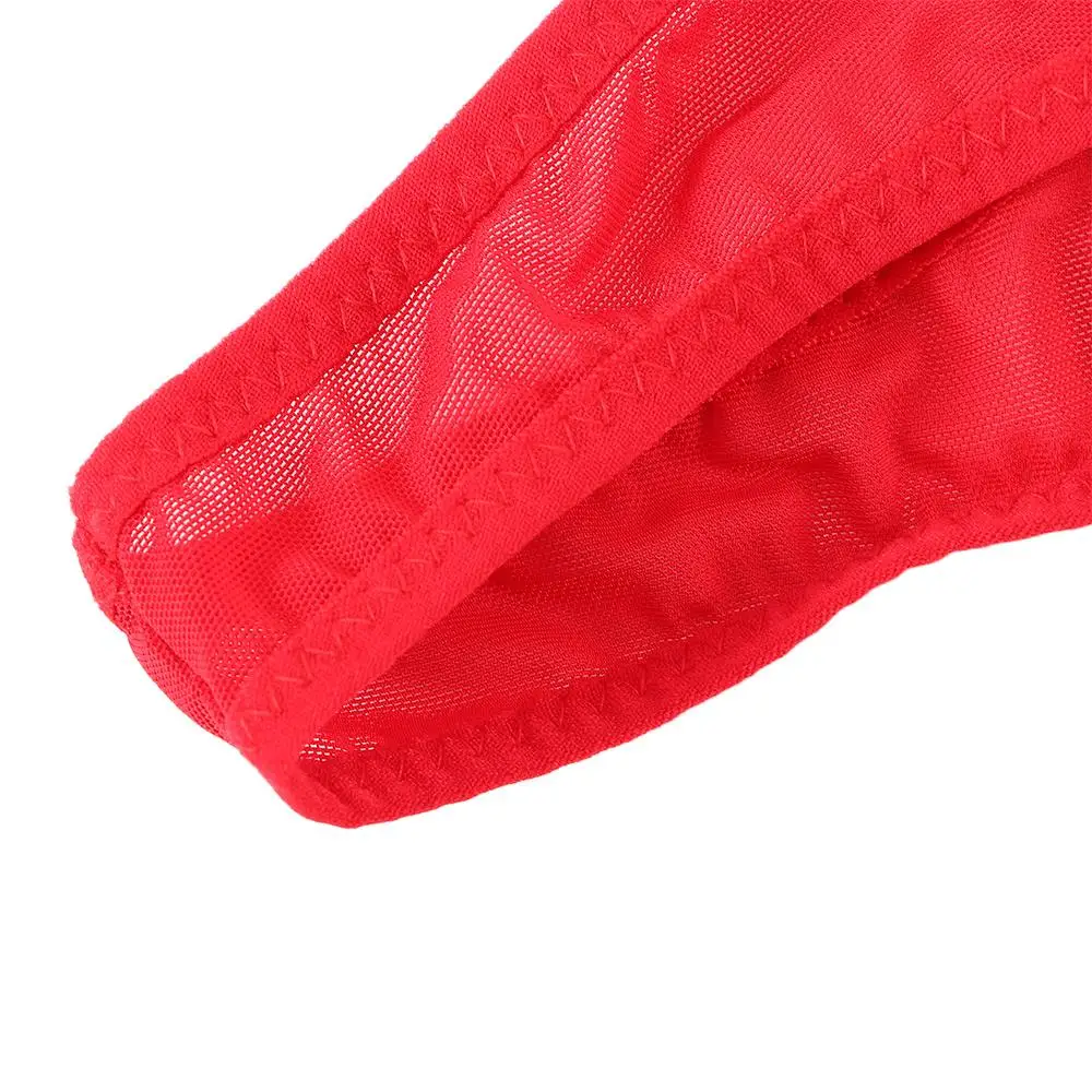 ملابس داخلية رجالية منخفضة الخصر شبكة شفافة رفيعة للغاية