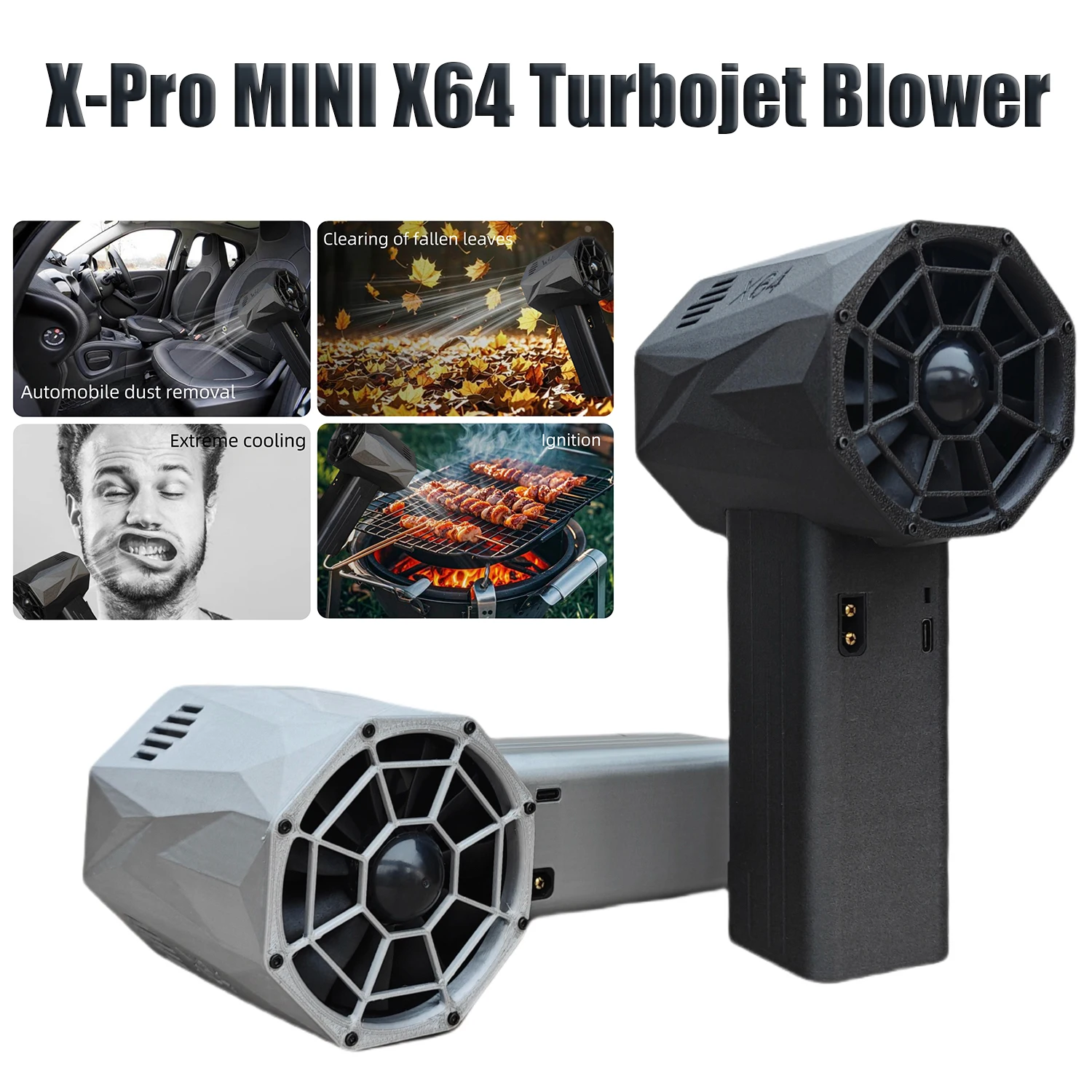 

New Air Blower X-Pro MINI X64 Violent Turbojet Blower Thrust 1400G 64mm Duct Fan Jetdry Wind Speed 240km/h Powerful Turbo Fan