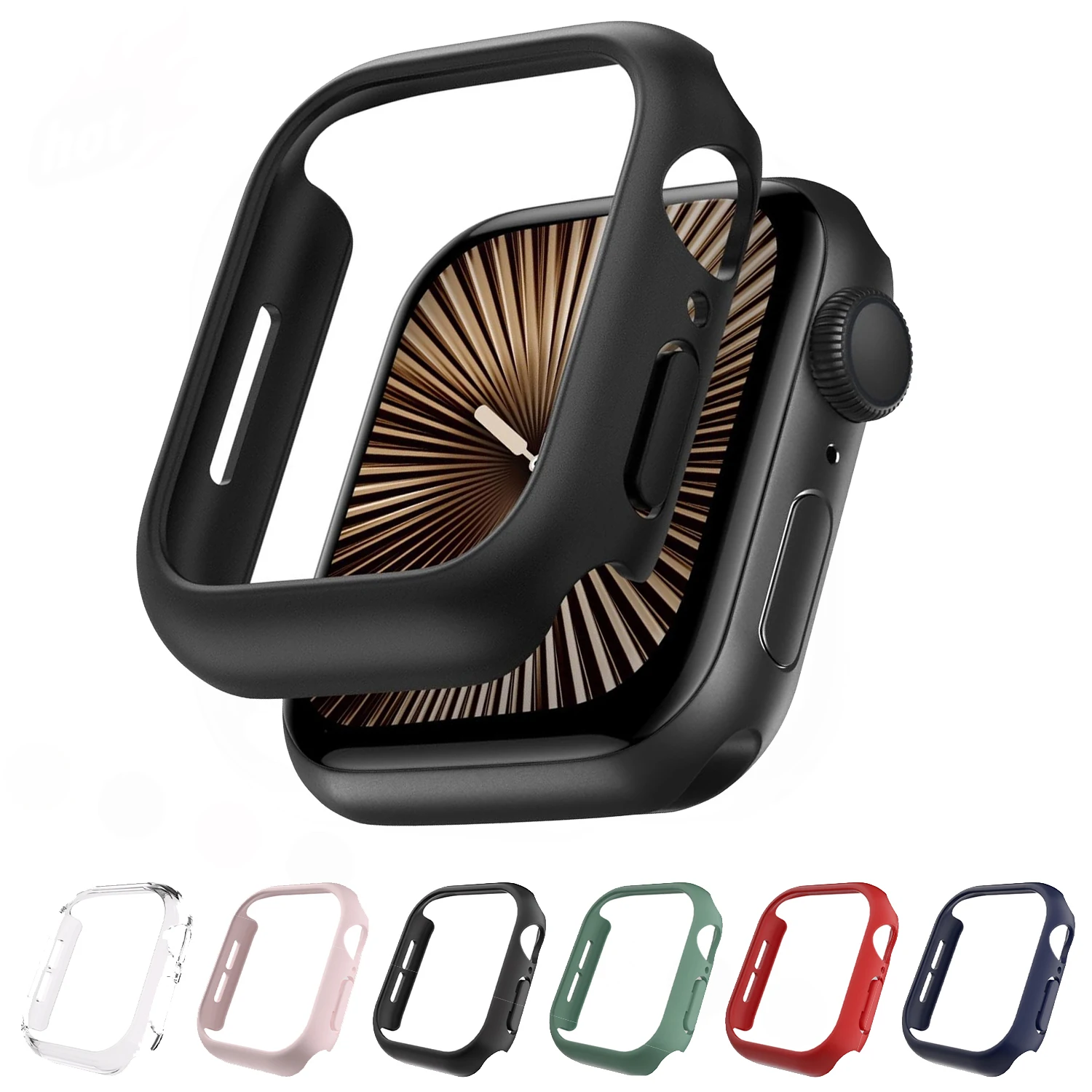 PC Bumper Case for Apple Watch 46mm 45mm 44mm 42mm 41mm 40mm Protective Cover for iWatch Series 11/10/9/8/7/6/5 Accessories