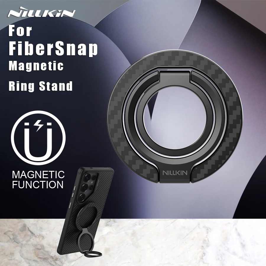 

Магнитная подставка Nillkin FiberSnap для iPhone 12 13 14 15 16 Pro Max, сильный магнитный держатель для SamsungS21 S22 S23 S24 S25 Ultra