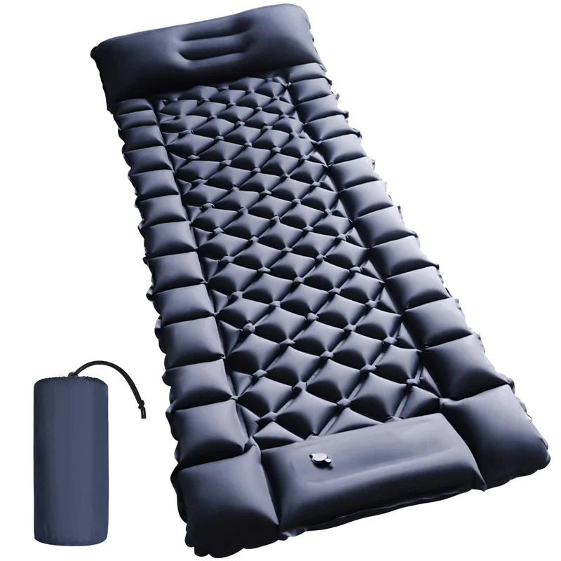 Popular Outdoor Mattress Camping Mat Air Pump Camping Sleeping Pad with Pillow