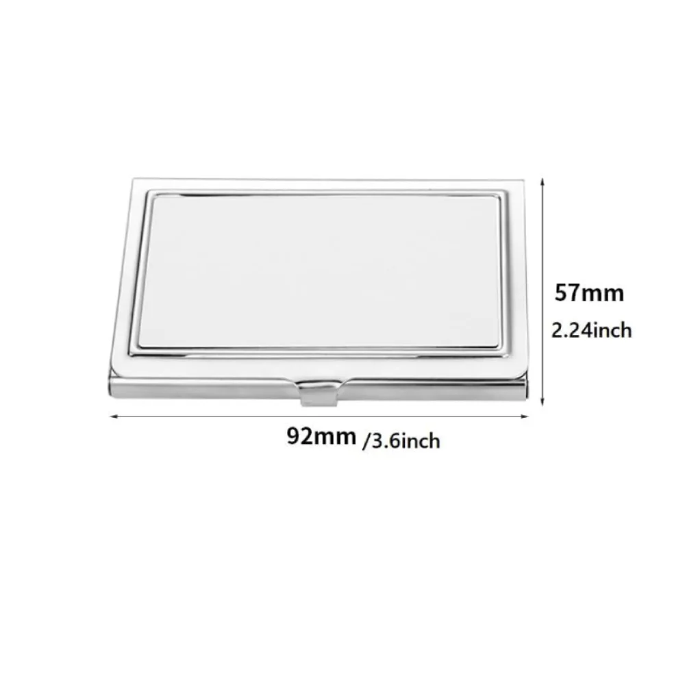 Sublimation Business Card Holder Metal Organizer Card Case Pocket Blank Card Box For Heat Transfer Print Logo Image