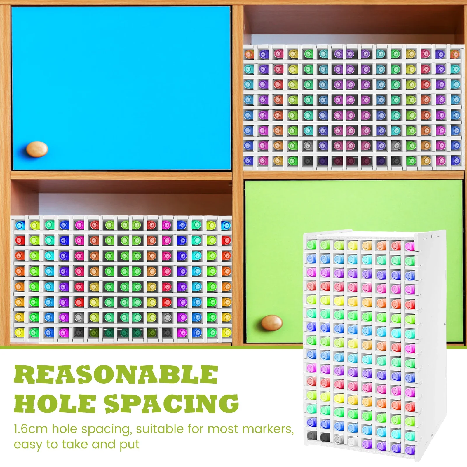 120 Slots Marker Pencil Storage Rack Large Capacity Desktop Marker Organizer Colored Pencil Stationery Store Pencil Holder image 5