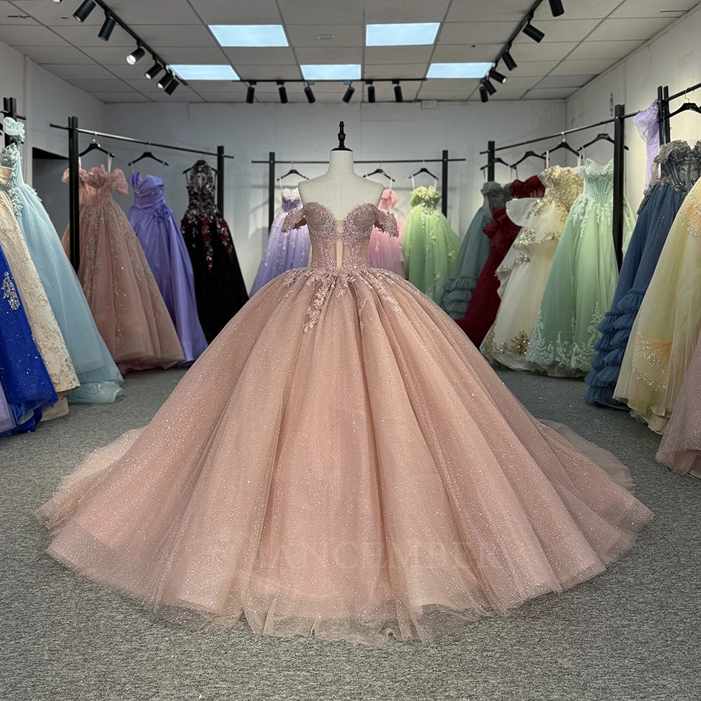 

Пышные платья для выпускного бала (Quinceanera) XV Vestidos De 15 Anos, кружевные, нарядные, для дня рождения, с индивидуальным дизайном, с пайетками, с короткими рукавами, оптом