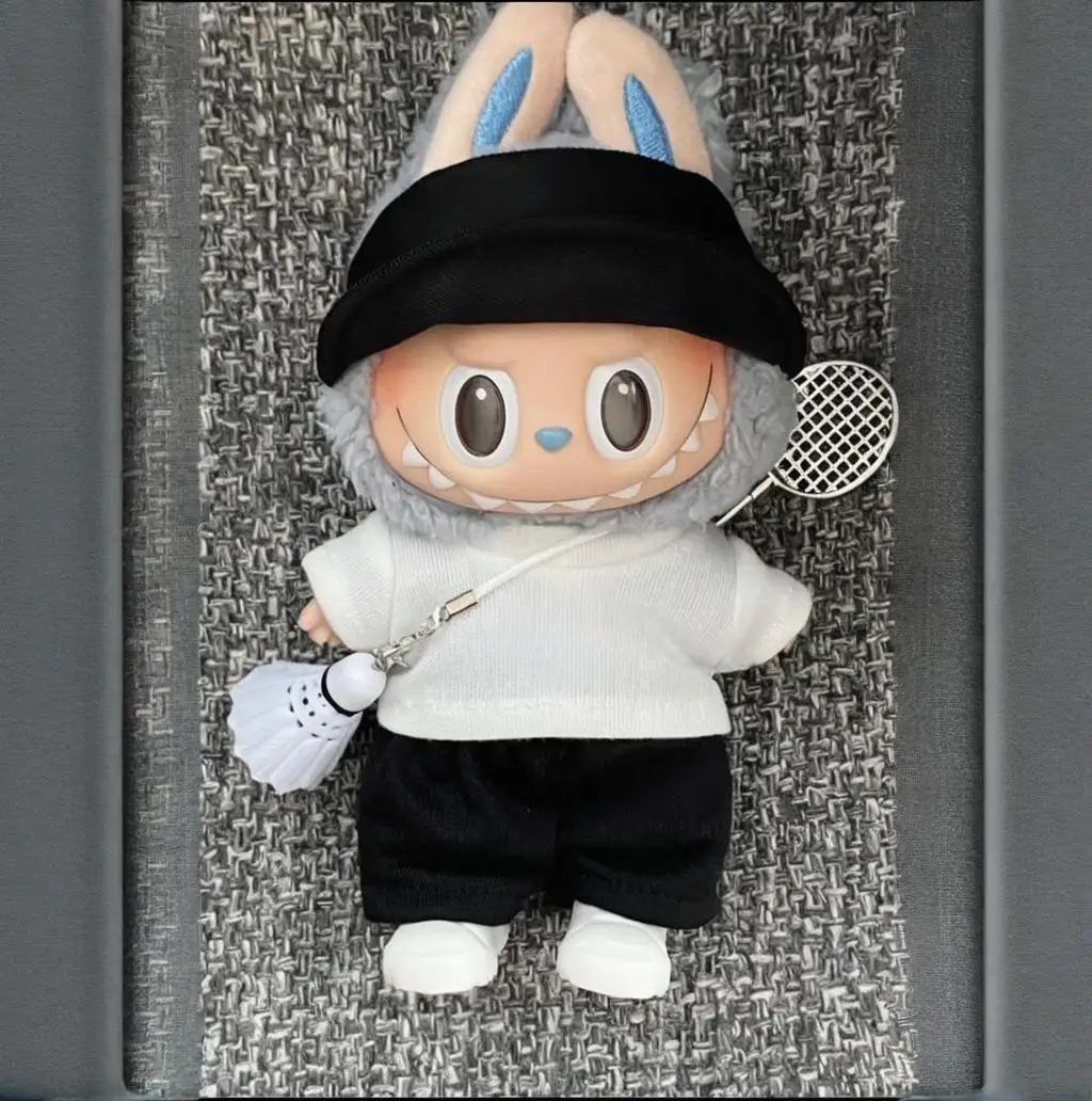 Ropa deportiva de bádminton para labubu big intodena Traje deportivo Ropa Zapatillas de deporte para Ropa labubu V3 V2 V1 accesorios de traje de muñeca