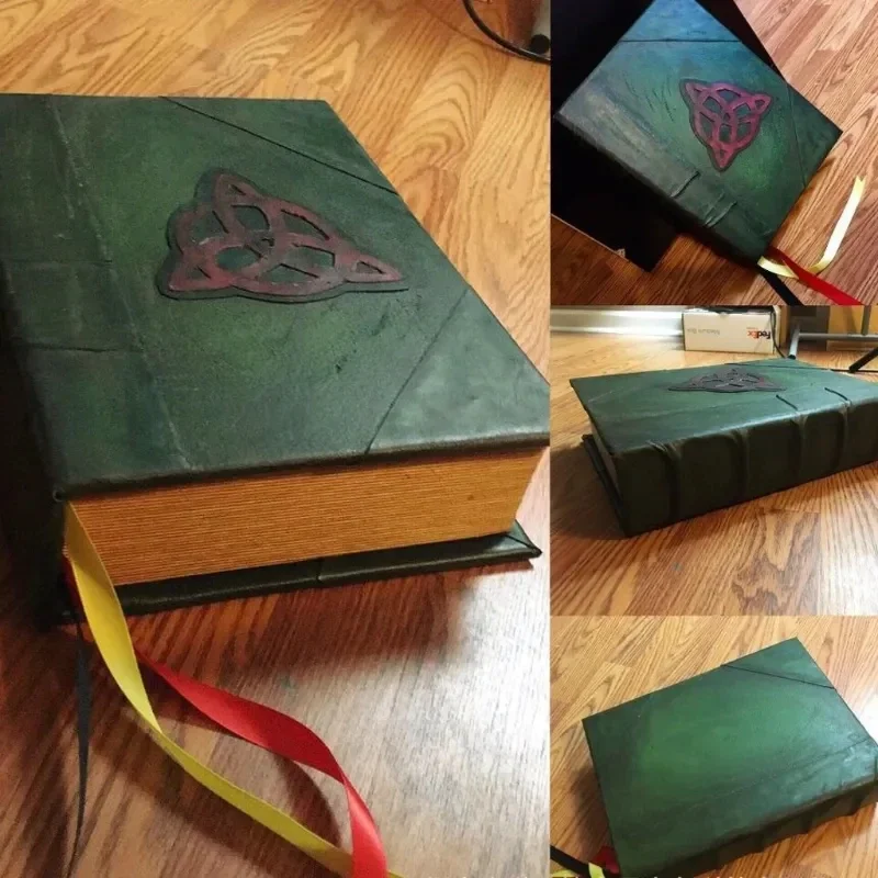 Charmed Book of Shadows Magic Book Retro Green Cover 350 Pages Spells Records Stories Bound Journal Kids Magic Copy Books Gifts