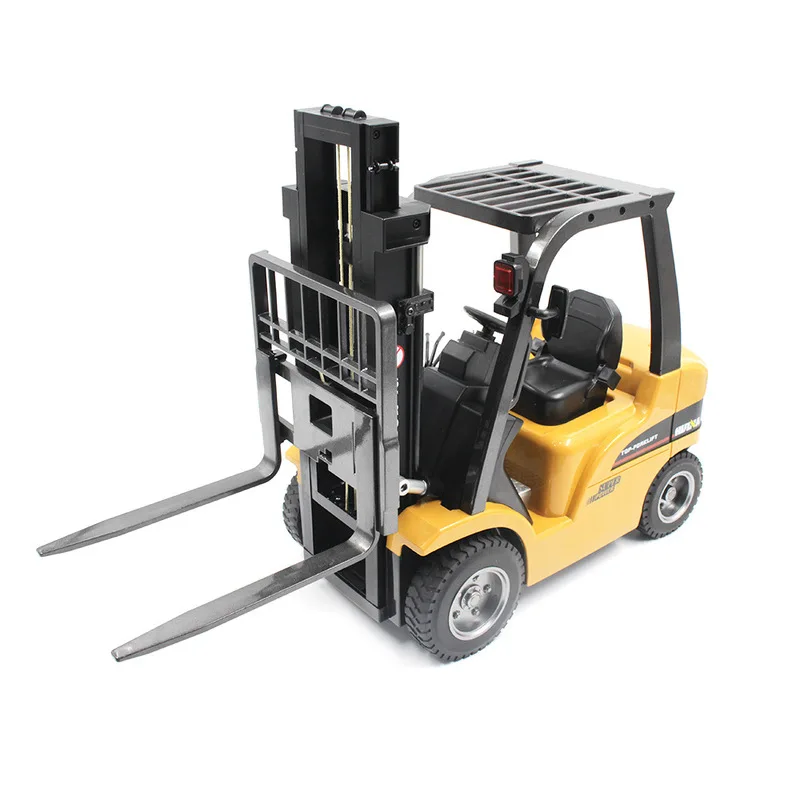 Huina 1577 Outdoor Large Toy Alloy Simulation Forklift 8 Channel Wireless Remote Control Engineering Car Children's Toy Gift