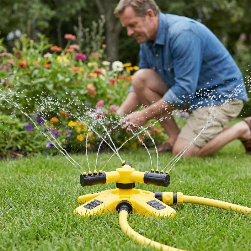 

Вращающийся на 360 градусов садовый разбрызгиватель, тандемный ороситель, автоматическая система полива газонов, ирригационная система