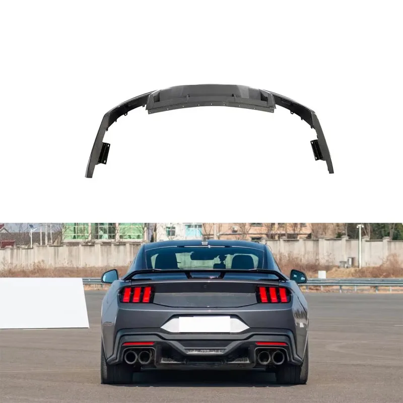 

Carbon Fiber Car Rear Bumper Spoiler Lip for Ford Mustang 2024 Body Kit Splitter Cover Trim