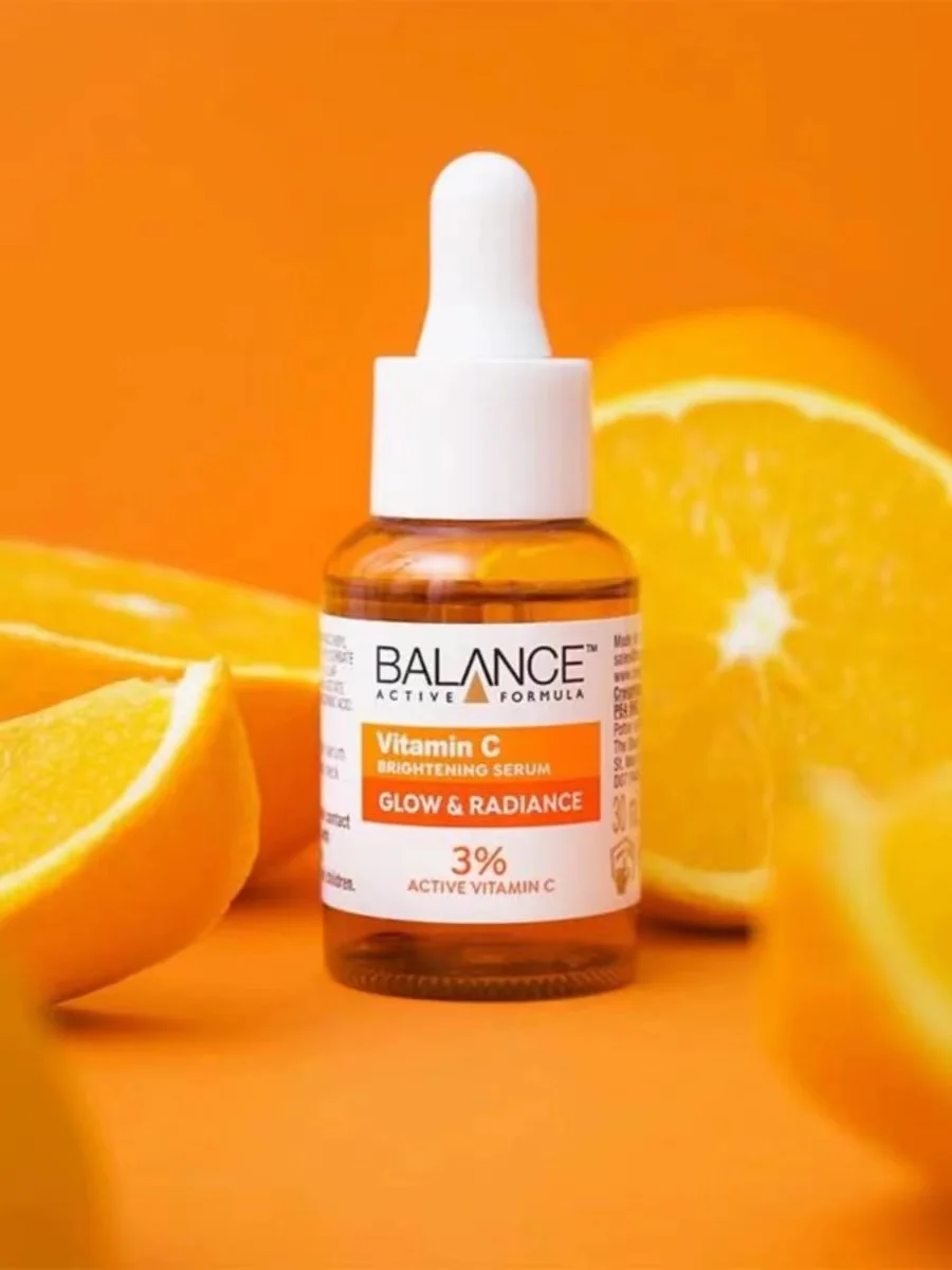 BALANCE UK Vitamin C Essence Brightening VC Serum 30ml Improve Dullness Yellowing Whiten Brighten Skin Tone Rare Beauty Skincare