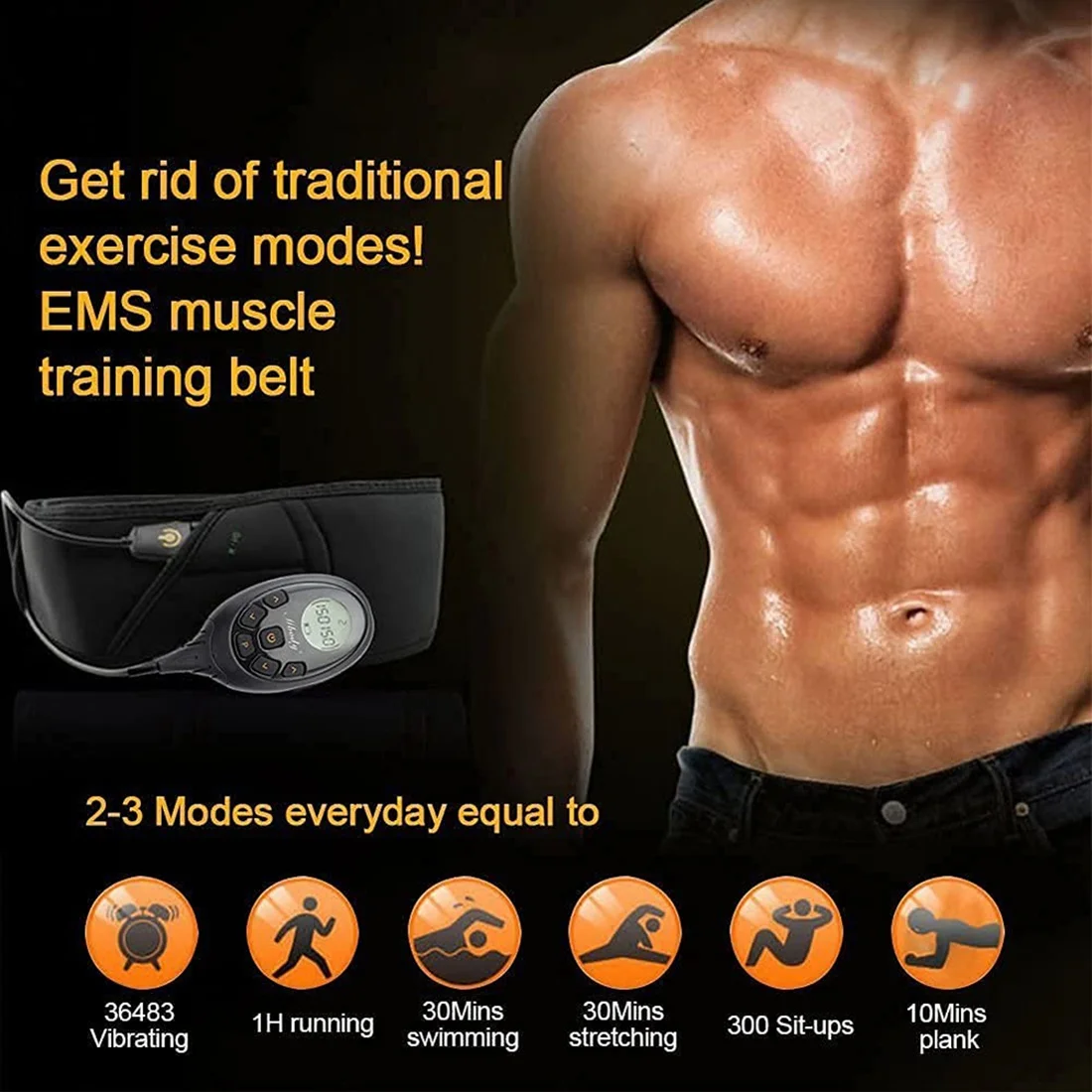 Equipamento de treinamento muscular abdominal Cinto de treino ABS 24 polegadas-47 polegadas