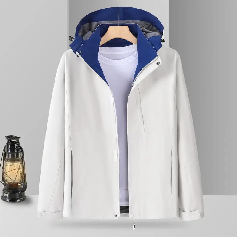 

Autumn Winter Men Hooded Windbreaker Jacket Outerwear Casual Loose Streetwear Lightweight Windproof Coat Urban Outdoor Fashion
