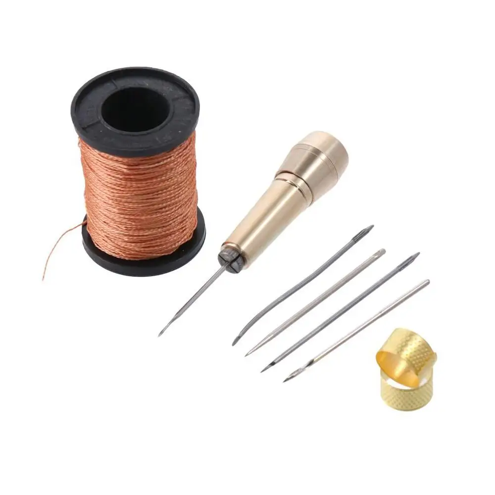 Szycie skóry ręcznie robione but skórzany narzędzie szydełkowe przyrządy do szycia skórzane naprawianie butów przyrządy do szycia buty