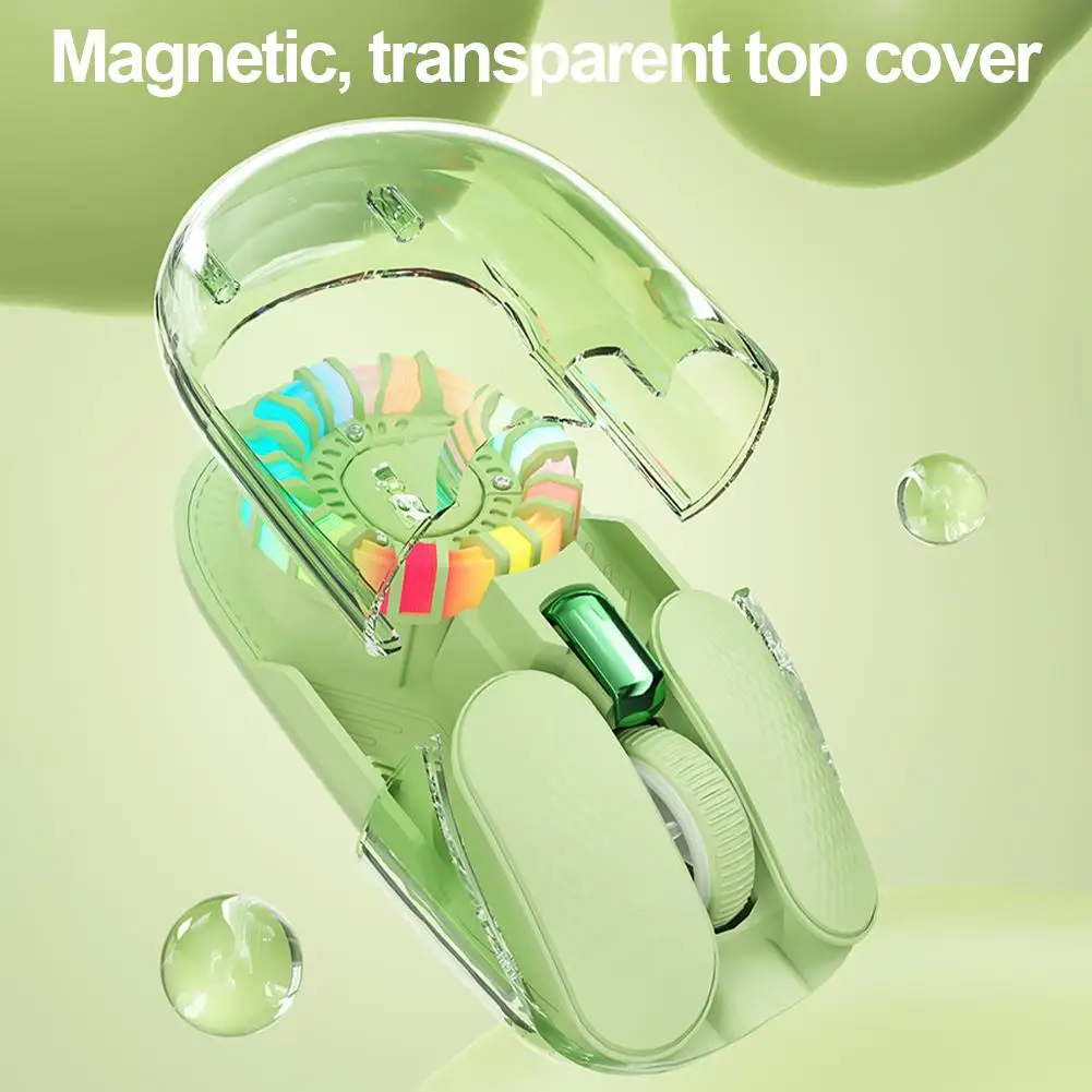 Bluetooth claro carregamento duplo-modo leve rgb ergonômico bluetooth mouse capa de sucção magnética escritório silencioso, mouse e-sports