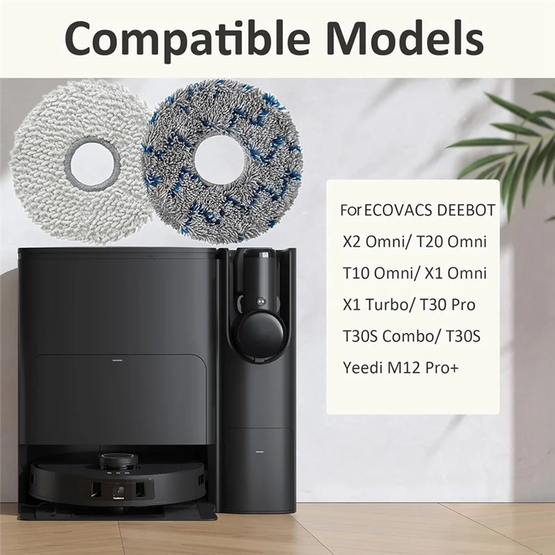 

Накладки для швабры ABEZ для Ecovacs Deebot T30 Pro / T30S Combo / T30S / T20 Omni / T10 Omni / X1 Omni / X1 Turbo / X2 Omni Parts