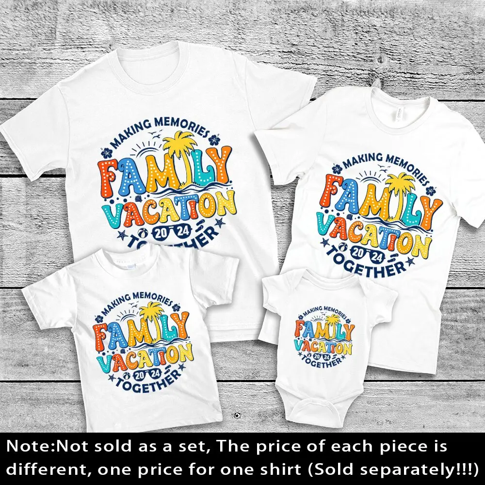 Making Memories Family Vacation 2024 Together Family Tshirt Travel Clothing Family Vacation Matching Shirts Summer Vacation Tee