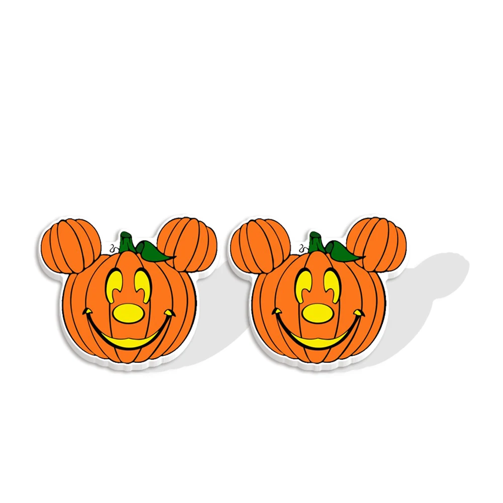 Disney-pendientes de diseño divertido para mujer y niña, aretes de Mickey y Minnie, accesorios de joyería, regalo de fiesta, Halloween