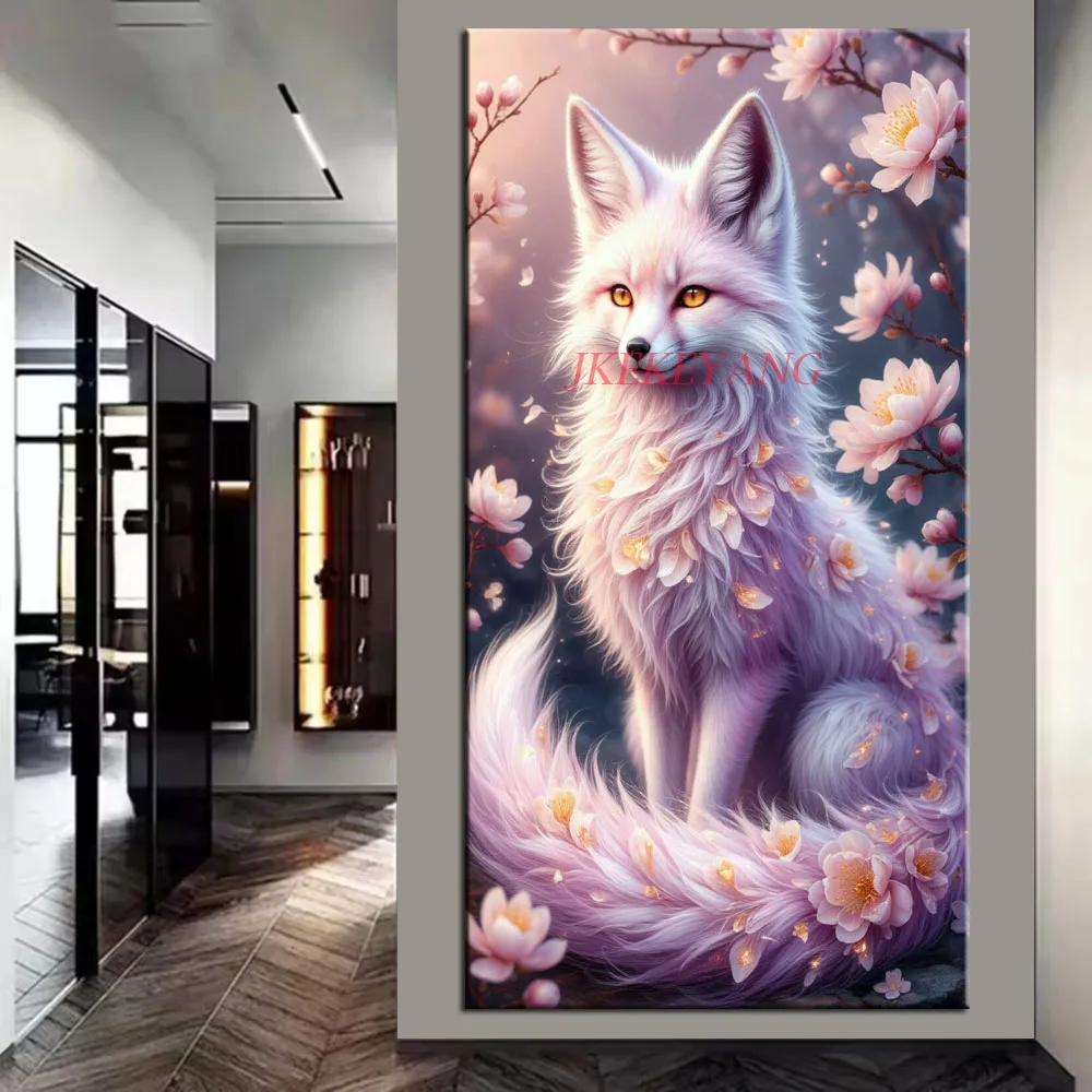 جميلة الثعلب صورة DIY ألواح تلوين حرفية لامعة غرزة الحفر الكامل الماس الفسيفساء مجموعة جديدة ديكور المنزل