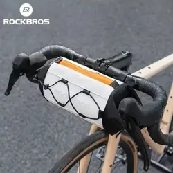 ROCKBROS Bike Bag Portable Handlebar Pannier 2.4L Big Capacity Shoulder Bag  Frame Tube Bag Elastic Band Bicycle Accessoriescase