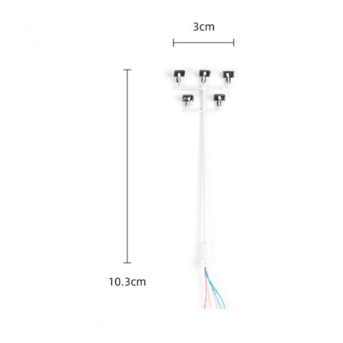 5PCS HO Skala Modell Beleuchtung Turm 3V Zug Licht Eisenbahn LED Plaza Lampen Gebäude Landschaft Layout Modell Zubehör