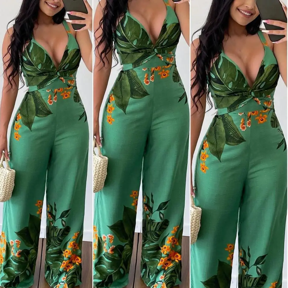 Suspenders Jumpsuit  Fashionable Sling Design Adult Jumpsuit  Soft Lady Jumpsuit