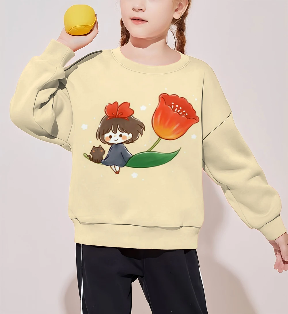 Simple Girls Casual Disney Christmas Snoopy Cute Pattern Autumn and Winter Long Sleeve Children's Clothes Sweet Girls Sweatshirt