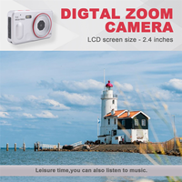 【New User-Coupon!】Digital Camera 16x Digtal Zoom Auto Focus 2.5K HD 72MP Digital Camcorder Camera for Home Outdoor Travel Silver