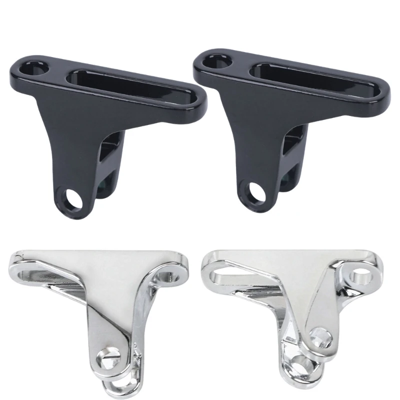 RXJE Motorcycle Passenger Footrest Mounting Bracket Set, Metal Replacement Bracket Pair with Matching Hardware Included for