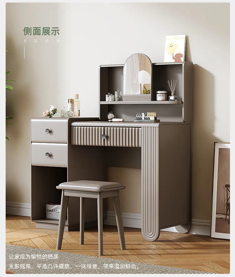 YJQ solid wood dresser modern simple household small apartment master bedroom high-end mirror makeup table