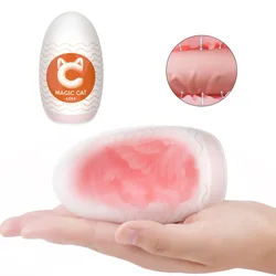 Magic Cat Masturbation Egg Sex Toys for Men 18+ Real Vagina Pussy Adult Goods Supplies Male Penis Glans Training Masturbators