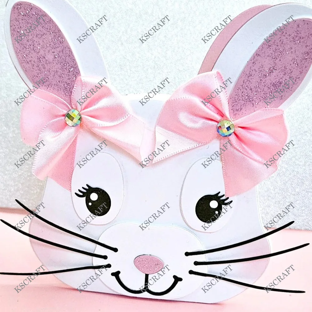 KSCRAFT 3D Bunny Box Metal Cutting Dies Stencils for DIY Scrapbooking Decorative Embossing DIY Paper Cards