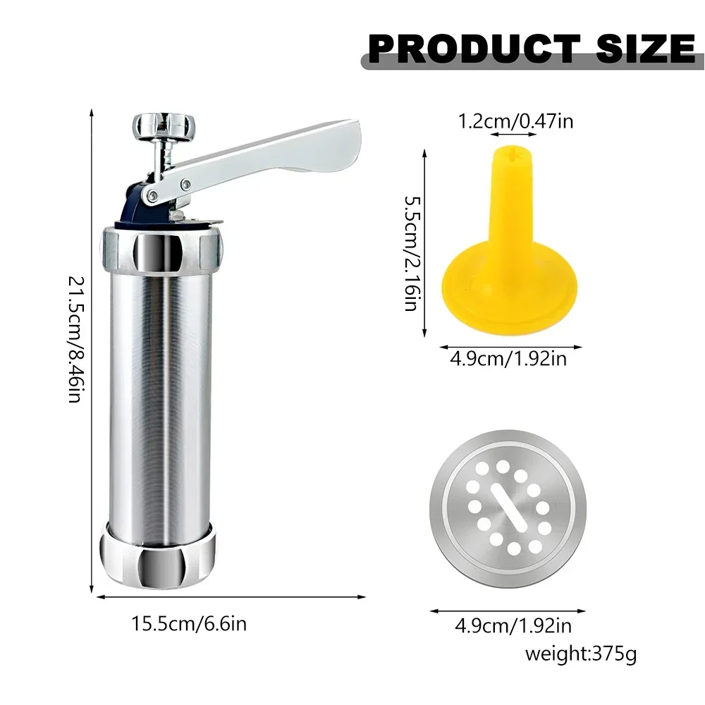 20 szt. Prasa do ciastek ze stali nierdzewnej wytłaczarka do ciastek prasa zestaw pistoletów do ciastek DIY urządzenie do pieczenia ciastek