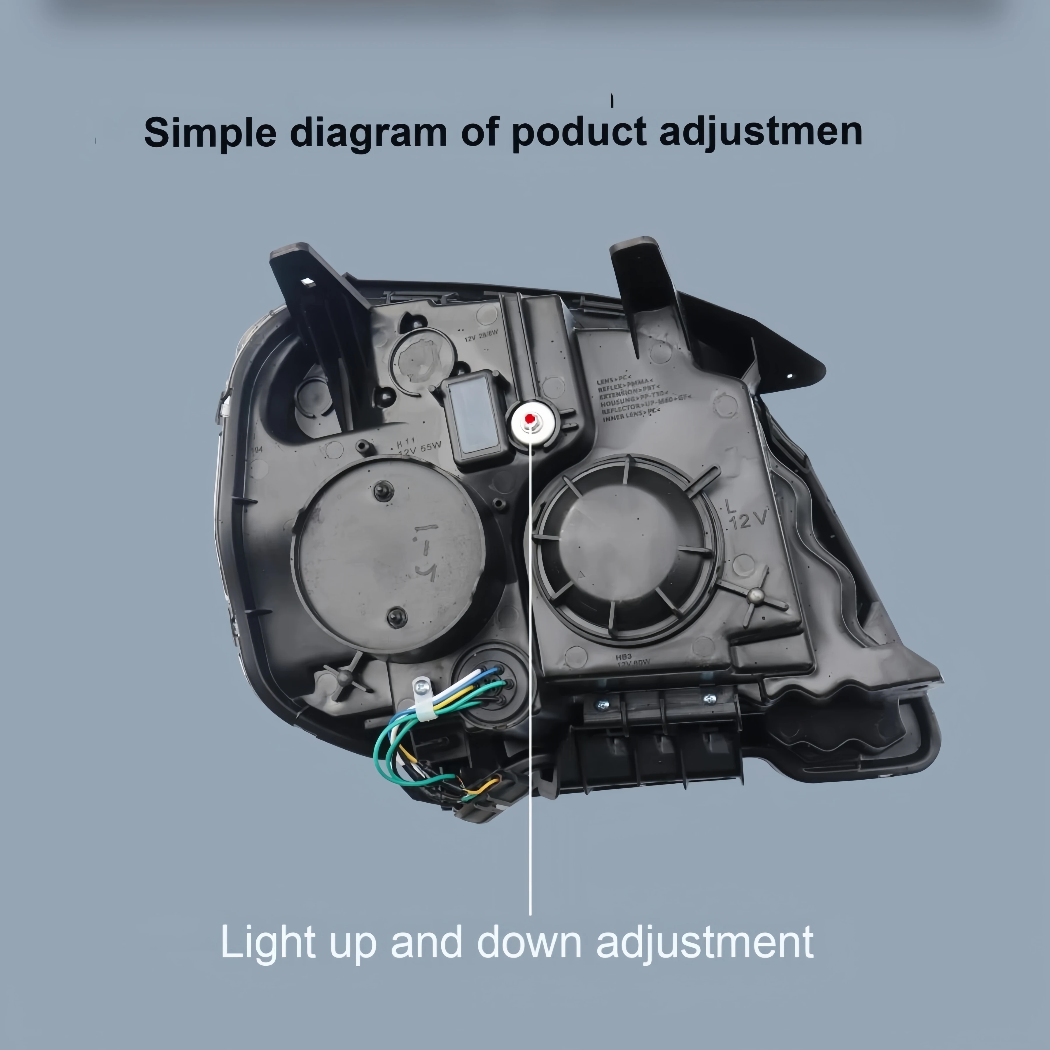 1 قطعة مصابيح أمامية LED مناسبة لمصابيح التضاريس GMC 2010-2015 النسخة الأمريكية #5
