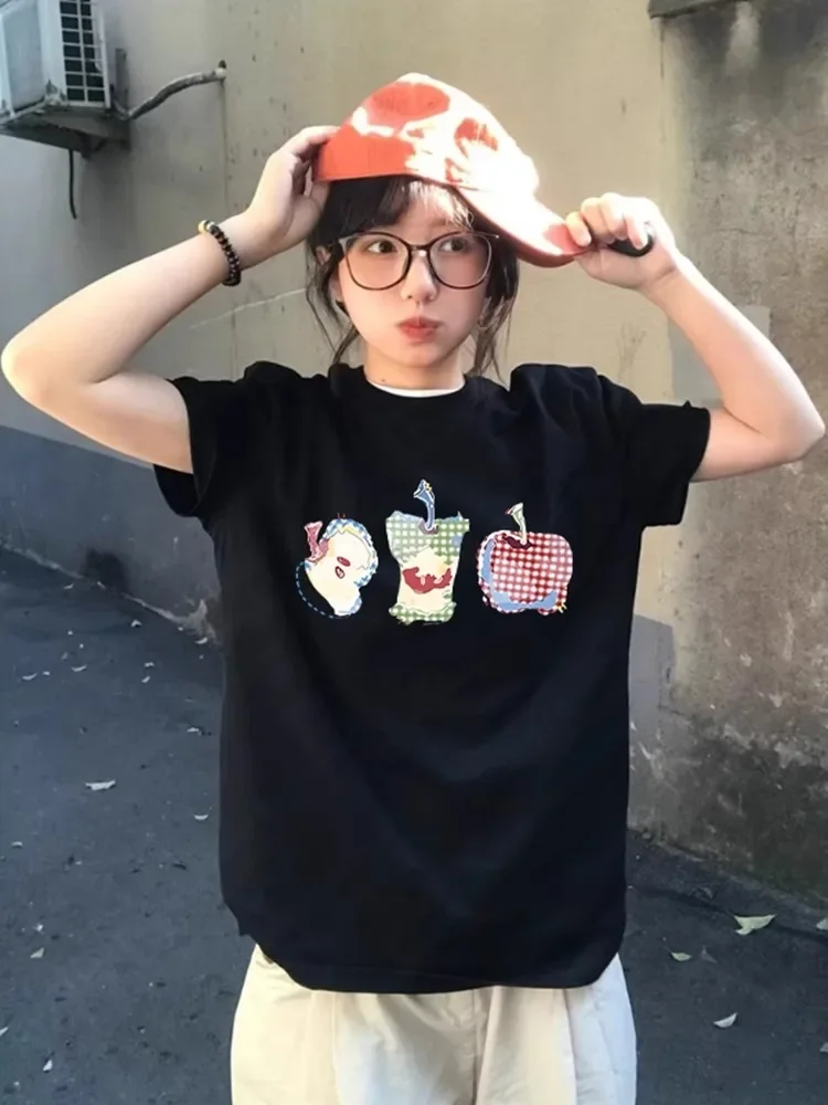 Women's Summer New Arrival Printed Design American Harajuku Personality Graphic T Shirts Aesthetic Vintage Summer Streetwear Y2K