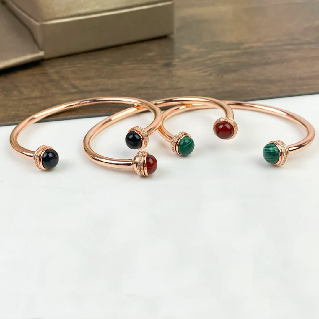 تصميم من الفضة الإسترليني عيار 925 مرصع بسوار نسائي مفتوح الفم، هدية فاخرة وعصرية للارتداء اليومي. #3