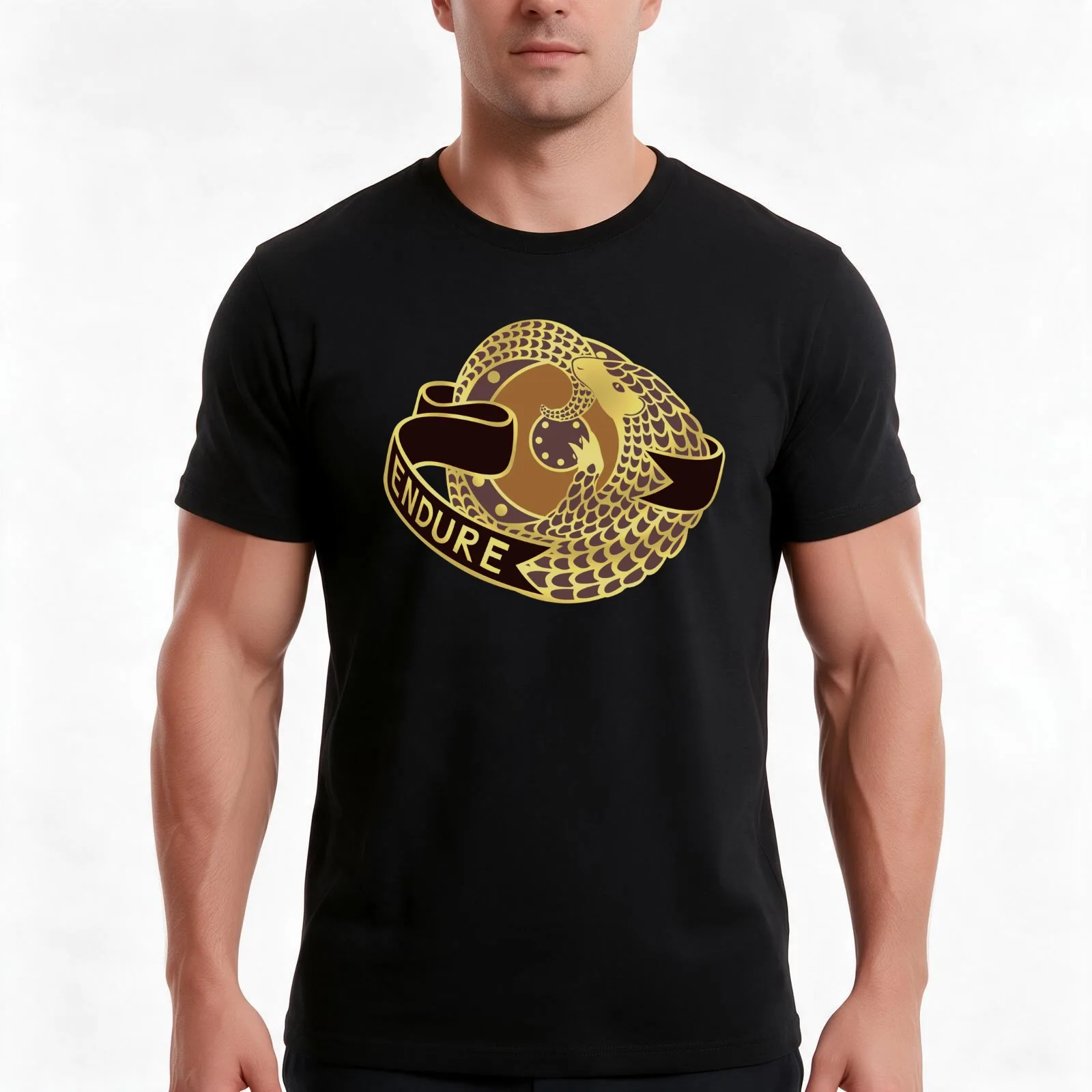 Endure T-Shirt, Summer Casual Cotton Tee, Oversized Streetwear Tops, Vintage Graphic Print, Loose Fit Short Sleeve, 100% Cotton