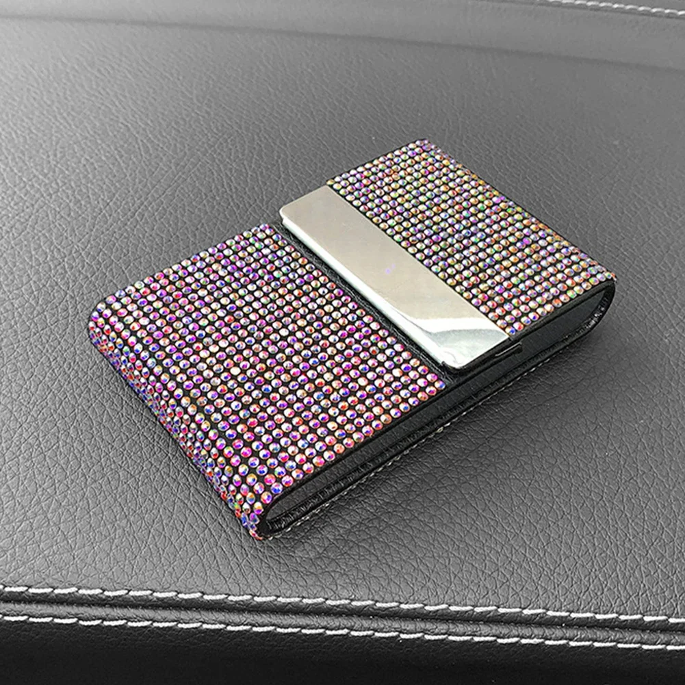 Diamond Driver License Card Holder For Car Driving License Credit Card Storage Interior Flip Ladies Girls Car Bling Accessories