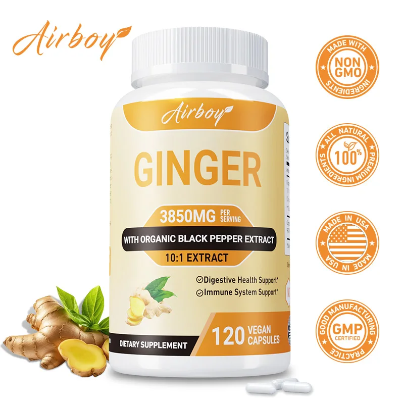 

Органические капсулы с корнем имбиря 3850 мг — улучшают иммунитет и пищеварительной функции, снимают нудоти, дискомфорт в желудке