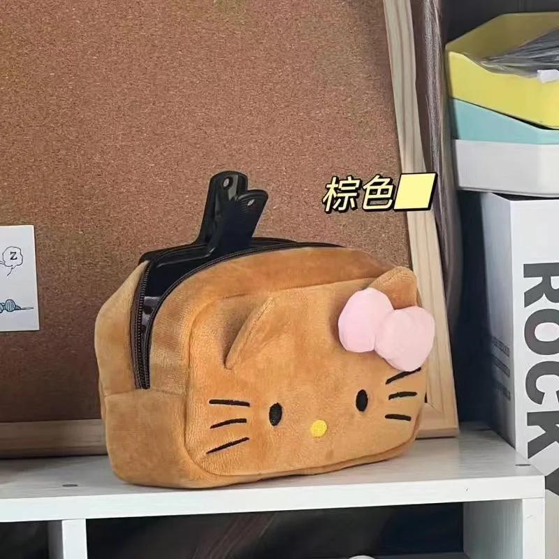 

Мультяшный пенал Hello Kitty, канцелярские принадлежности, сумка для хранения большой вместимости, кавайная косметичка, подарок на день рождения для девочки