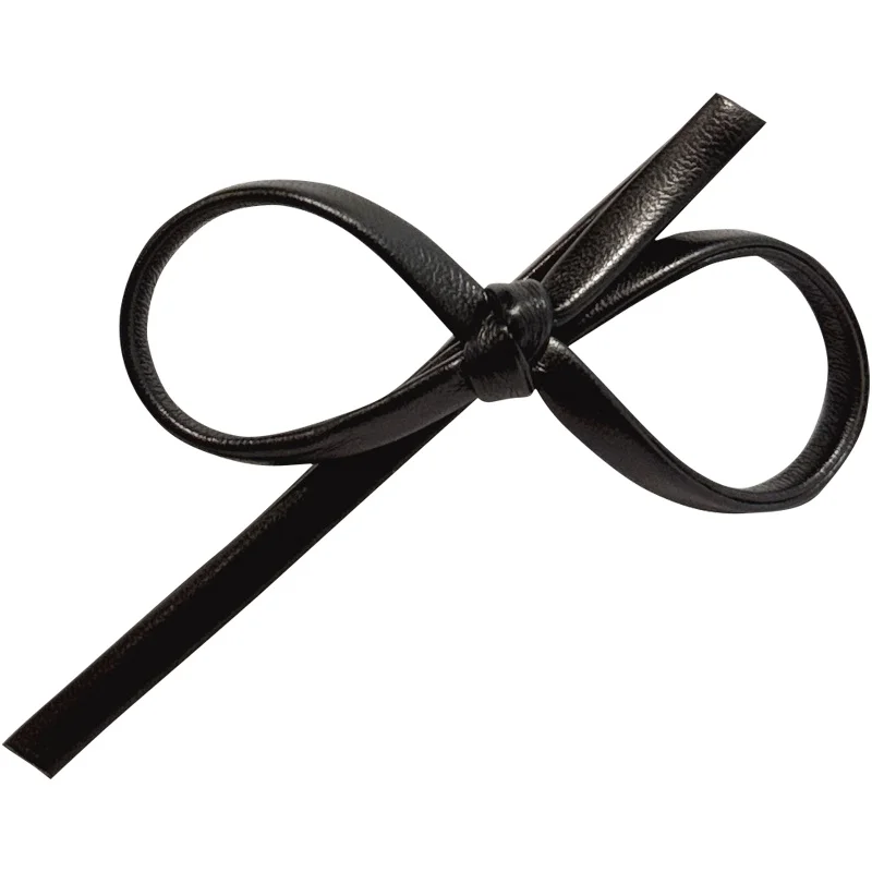 

Black leather bow duckbill clip 2025 new hair clip edge clip side clip hair clip fore broken hair clip