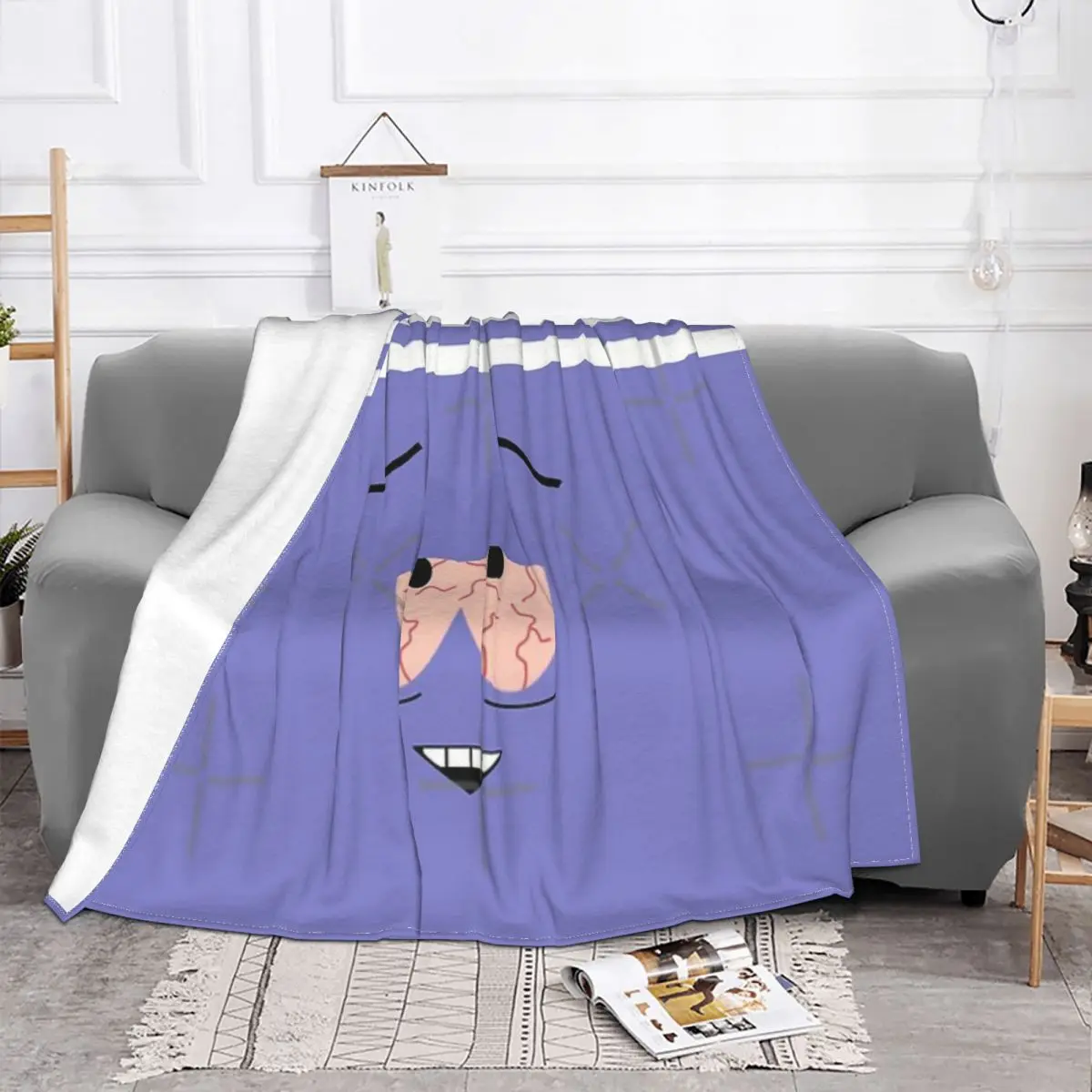 Towelie-Manta a cuadros de Anime para cama, cobertor de invierno, 3 unidades