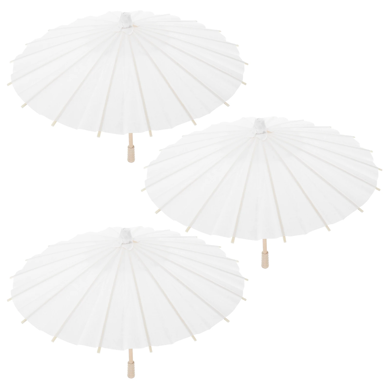 

3pcs Blank Paper Umbrella Decorative Parasol for DIY Graffiti Blank Umbrella Painting Home Party Supplies Smooth Surface