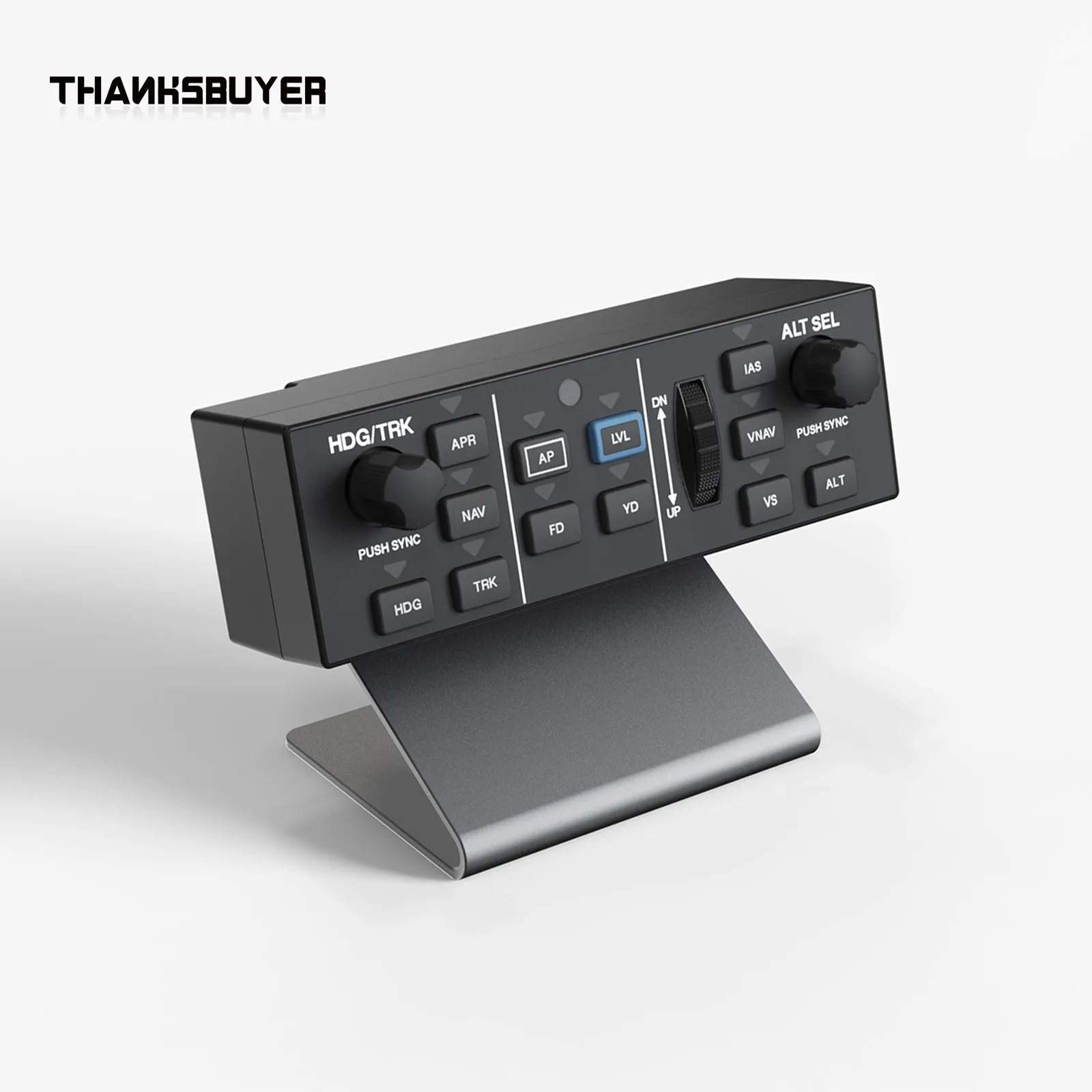 WingFlex DAP 500 Digital Autopilot Panel PC Flight Simulator General Aviation Controller, Equipped with Aluminum Stand