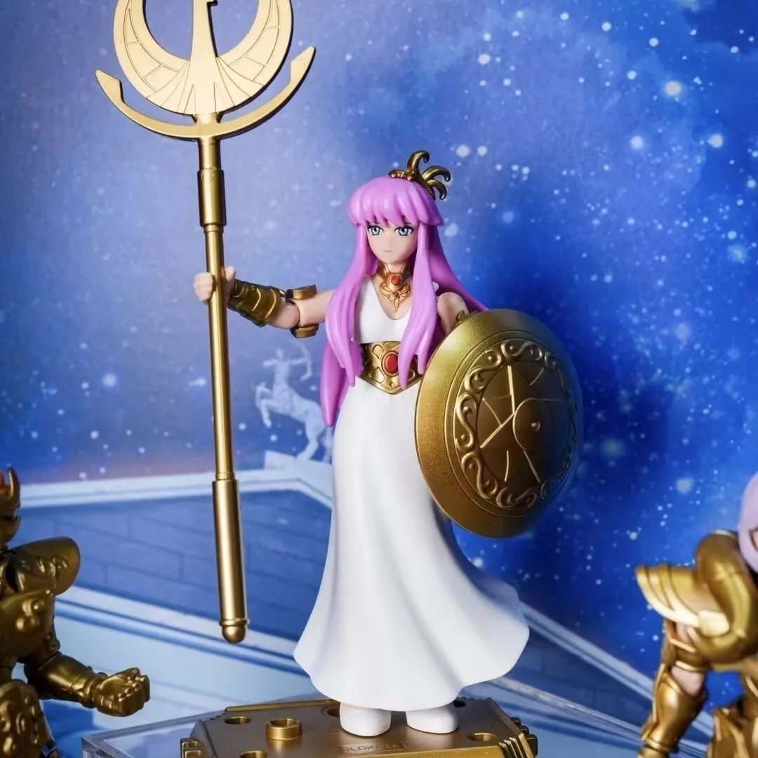 In voorraad Originele Blokees Saint Seiya Galaxy GV03 Versie Athena Stier Ram Leeuw Kiki Figuur Kinderen Speelgoed Gift