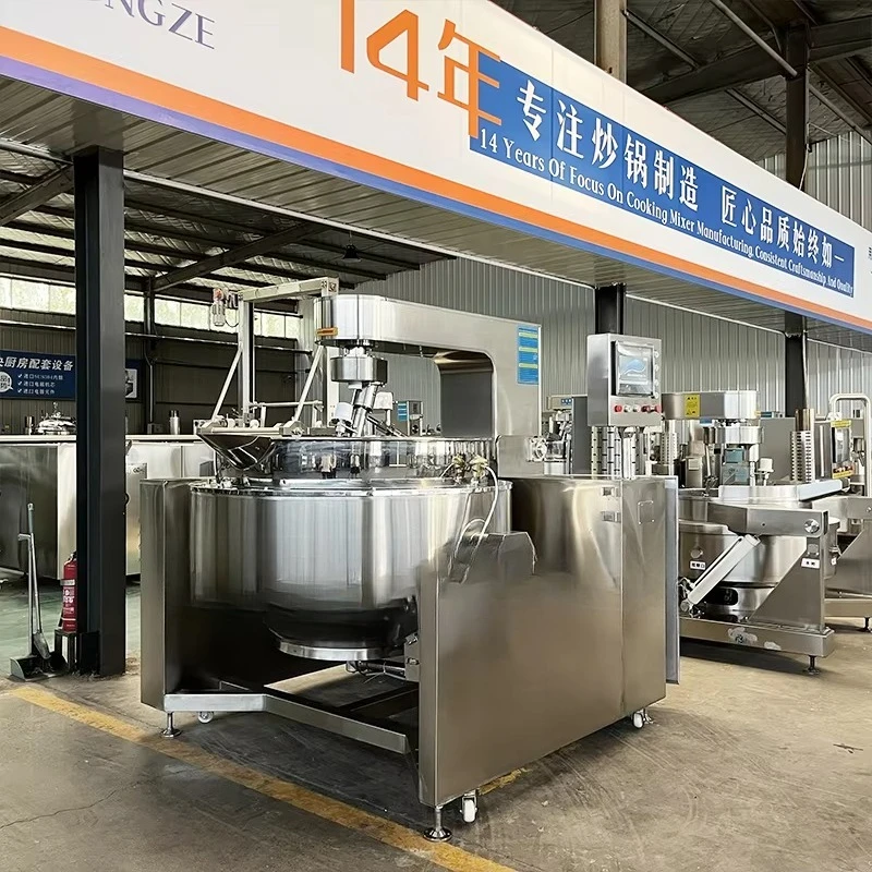 Industrial Stainless Steel Laksa Paste Cooking Agitator Big Commercial Multi-Functional Automatic Food Cooking Mixer Machine
