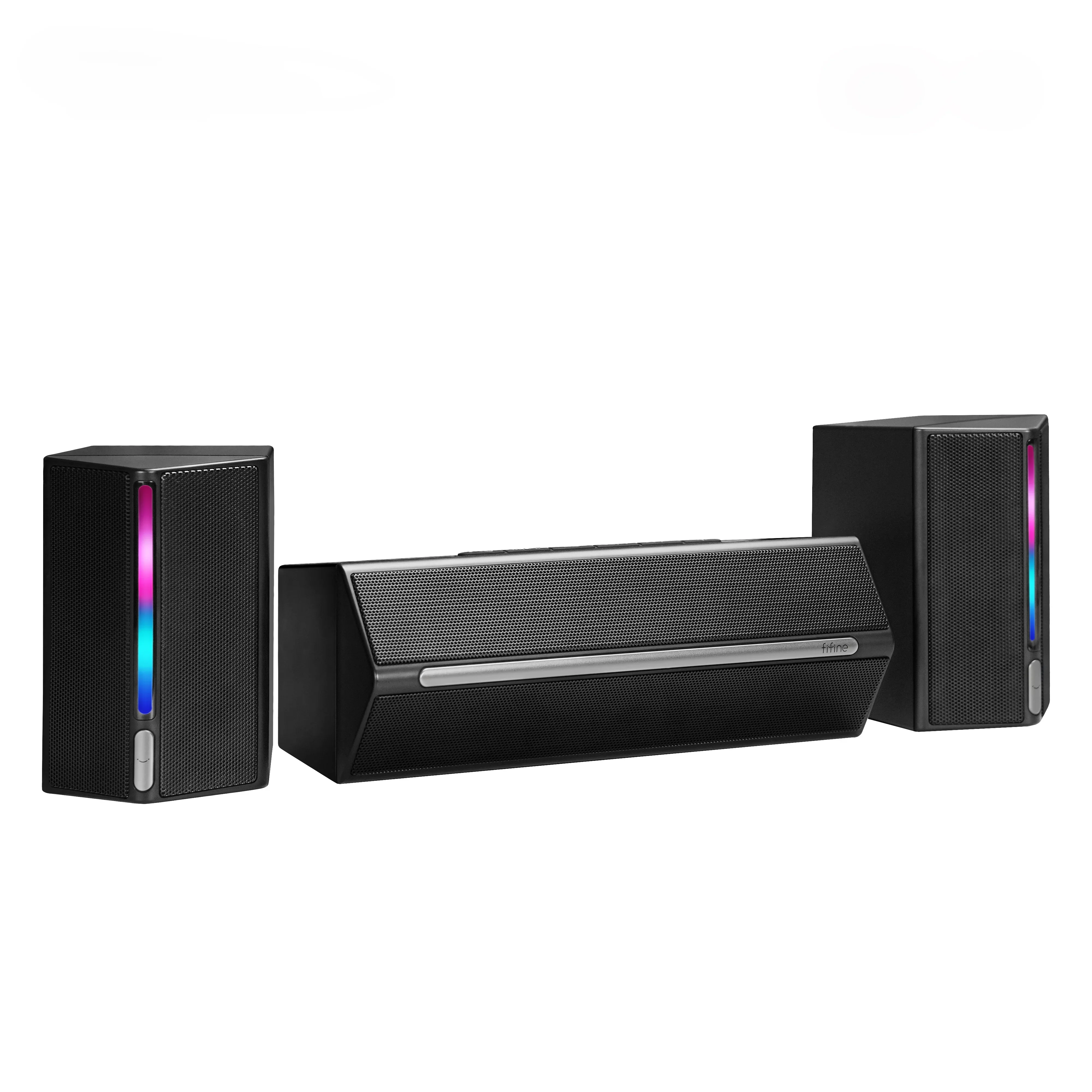 

Fifine Ampligame A22 Professional 2.1 RGB Wireless Desktop Speaker Portable Home theater HIFI Sound bar PC Gaming Speakers