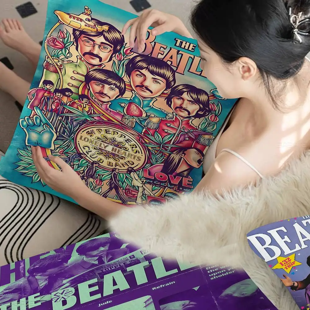 Hot T-The B-Beatles Band Personalized Picture Text Home Decorative Pillows Household Gifts 45x45cm