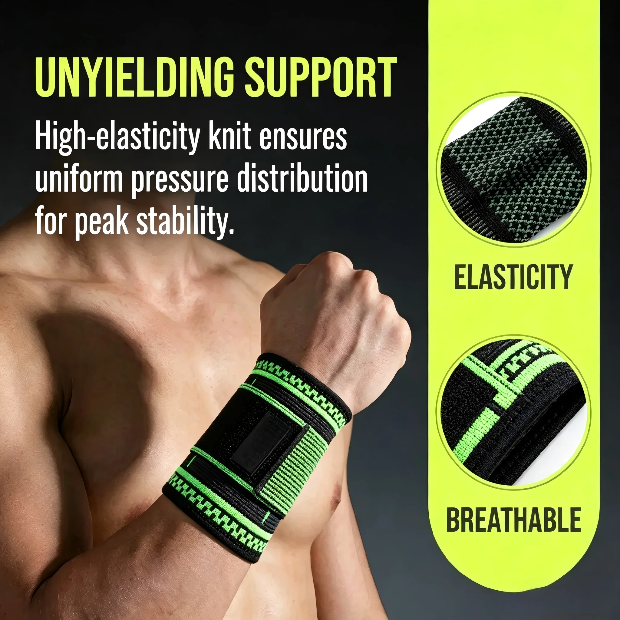 

1PCS Nylon Wristband Support Fitness Bandage Wrist Support Protective gear wrist band men Tennis Badminton Brace