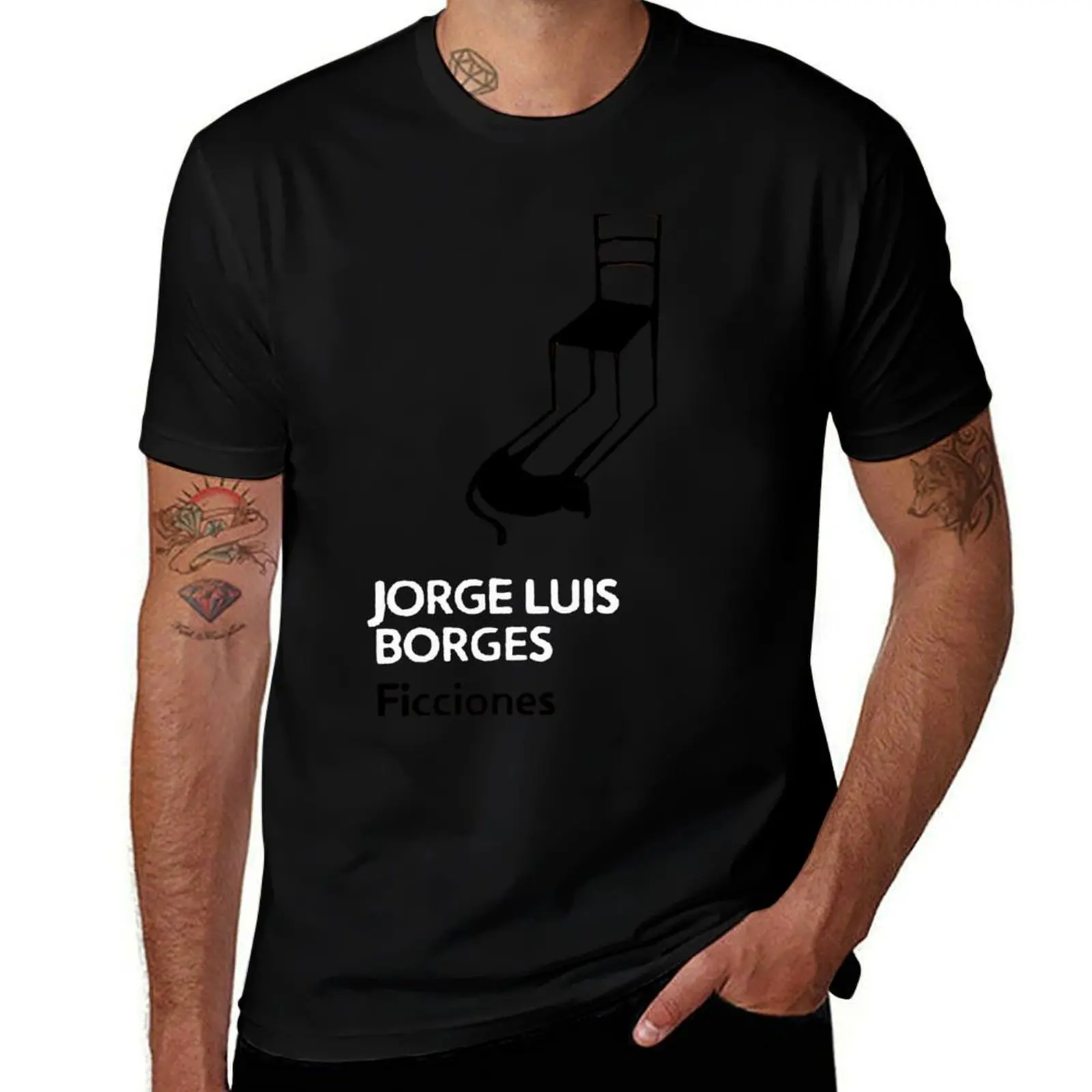 

t man man Jorge cotton for brand shirts T-Shirt Luis t graphic tees luxury shirt Ficciones Borges men shirt por t 100% for