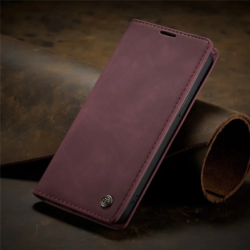 Mat lederen flip cover voor iPhone 11 12 13 14 15 16e 17 Pro Max Mini Air Wallet Case XR XS 8 7 5S SE 2020 2022 Magnetische Retro - afbeelding 1